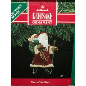 Hallmark Ornament 1991 Series 2nd Christmas Tree Merry Olde Santa Toy Bag